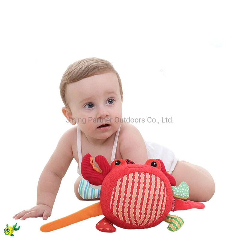 Peluche suave de alta calidad personalizado Ver lindo Animal cangrejo rojo Peluche sonajero Peluche Juguetes bebé Juguetes