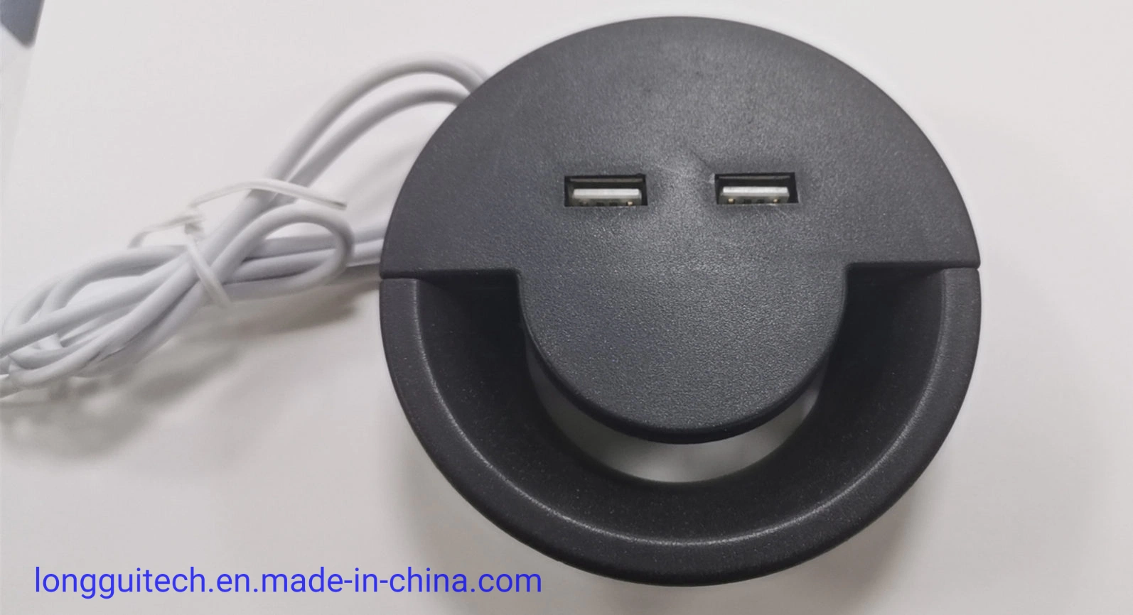 Smiley USB Desktop Cable Grommet