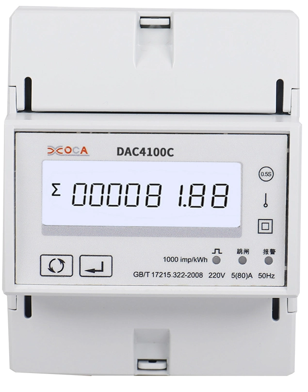 Dac4100c en carril DIN Monofásico de Modbus Control Remoto inteligente del medidor de energía