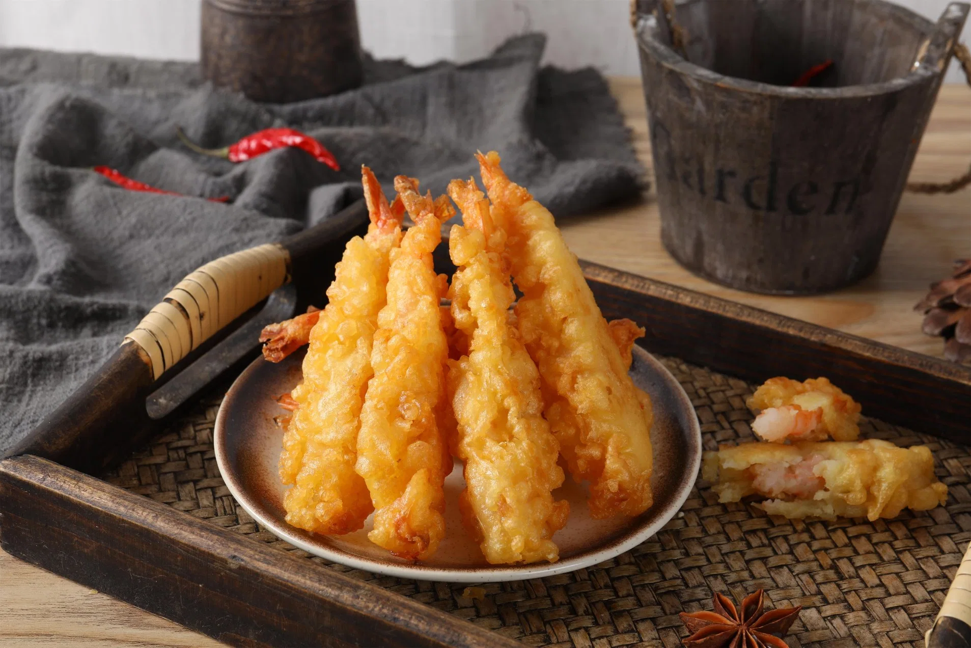 Especial japonesa empanadas congeladas de Camarón de la mariposa