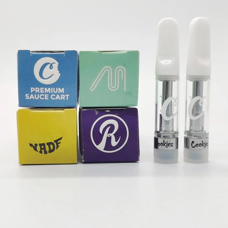 Cookies Vape Cartridges Colorful Packaging Atomizers 0.8ml 1.0ml Ceramic Oil Glass Tank Empty Carts