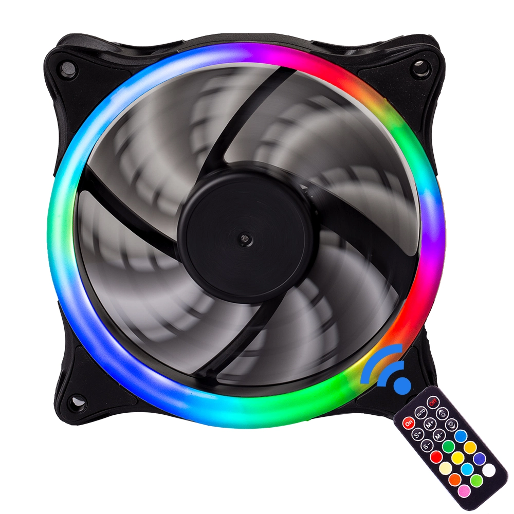 Juegos de PC Ventilador de 120mm de la interfaz de 6 pines Argb CPU del equipo de la eficiencia de iluminación RGB Coolingfans caso hidráulica de enfriador de CPU silencio teniendo el control de temperatura inteligente