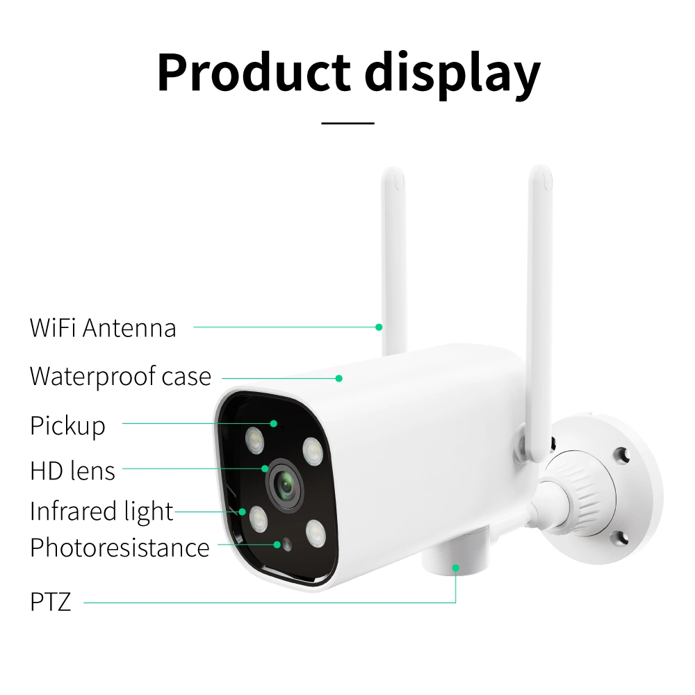 Bala de 3MP cámara WiFi Hisee Vigilancia Domótica X