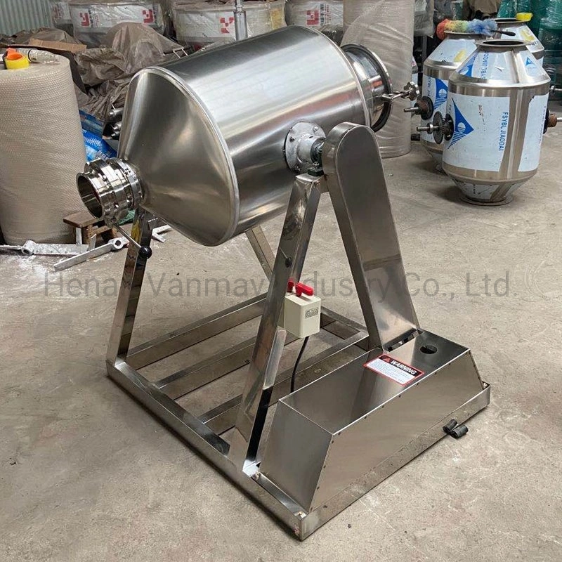 Small Rotating Drum Powder Mixer Stainless Steel Seed Blender