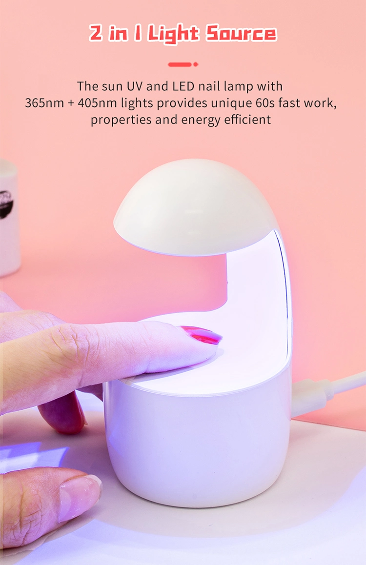 Shenzhen Factory USB Carry Convenient Ultraviolet Curing 8W Nail Lamp LED UV Dryer