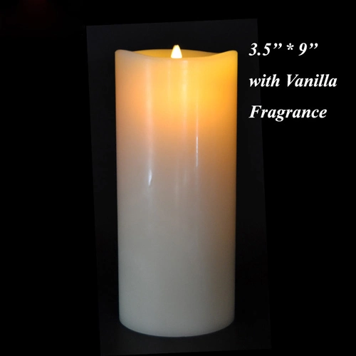 Realistic Ivory Color Moving Flickering Flame LED Flameless Candles with Remote