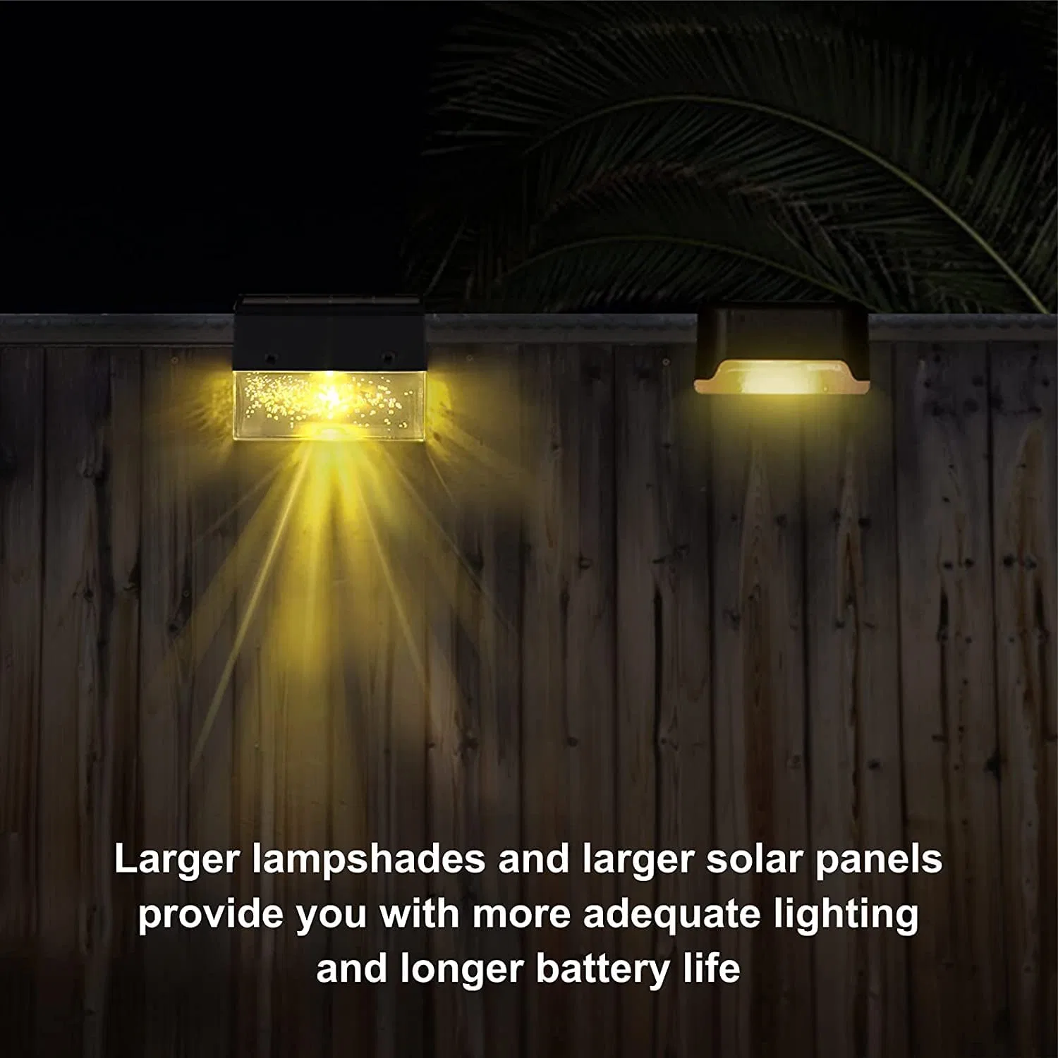 A noite toda permanente via Jardim Pátio Pátio Lâmpada decorativa 4 Impermeável Deck LED solares Lantern Passo Luzes Post cerca da lâmpada de iluminação de escadas exteriores