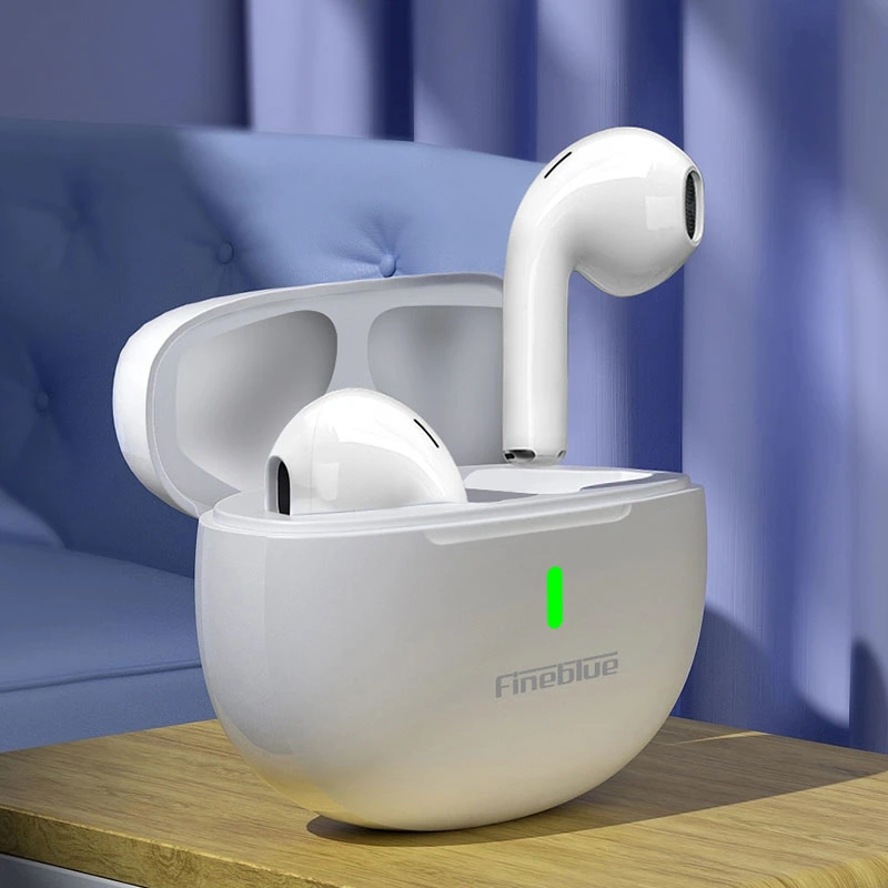 Fineblue M5 Tws Bluetooth Touch Semi-in-Ear HiFi Stereo Wireless Headset - White