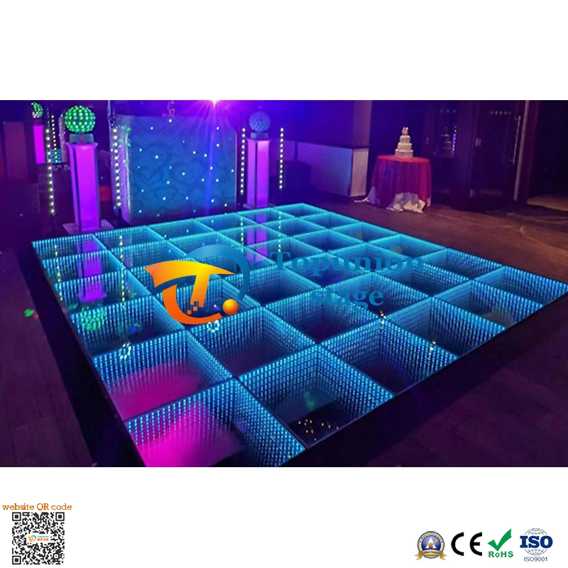 Hintergrund Embedded Wall Gravity Sensing Boden LED 64PCS 5050 Abgrund Stage Dance Floor Light