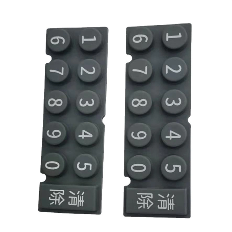 Silicone Keypad Manufacture Rubber Carbon Conductive Adhesive Light Keypads Silicone Push Button Rubber Membrane Cover Keypad