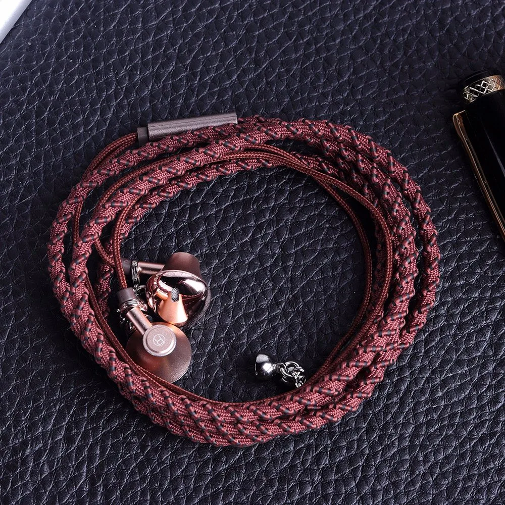 High quality/High cost performance  Headset Fabric Braided Bracelet Earphone for Mobile Phone with Mic