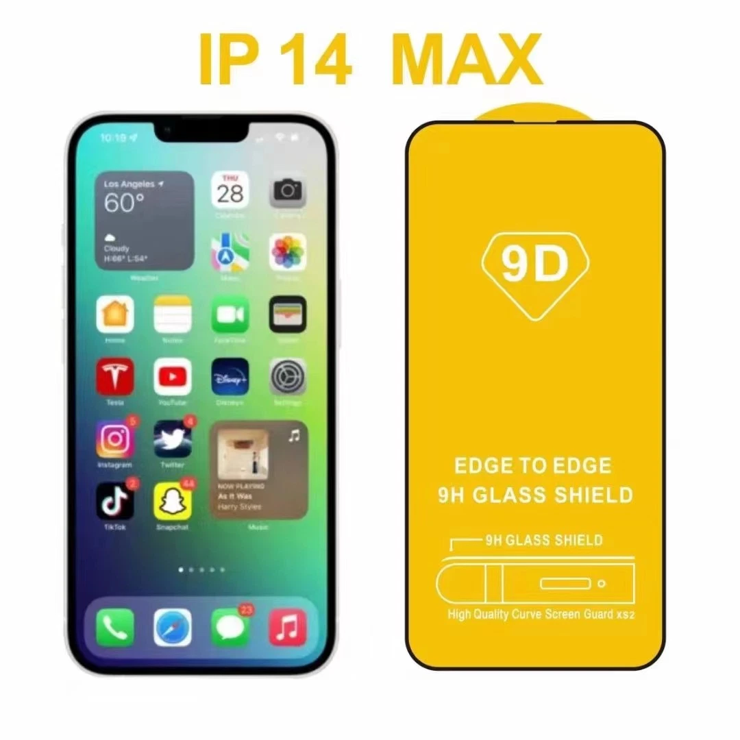 High Quality 9d Big Curved Glass Tempered Glass Screen Protector for iPhone 14 14 PRO 14 Max 14 PRO Max