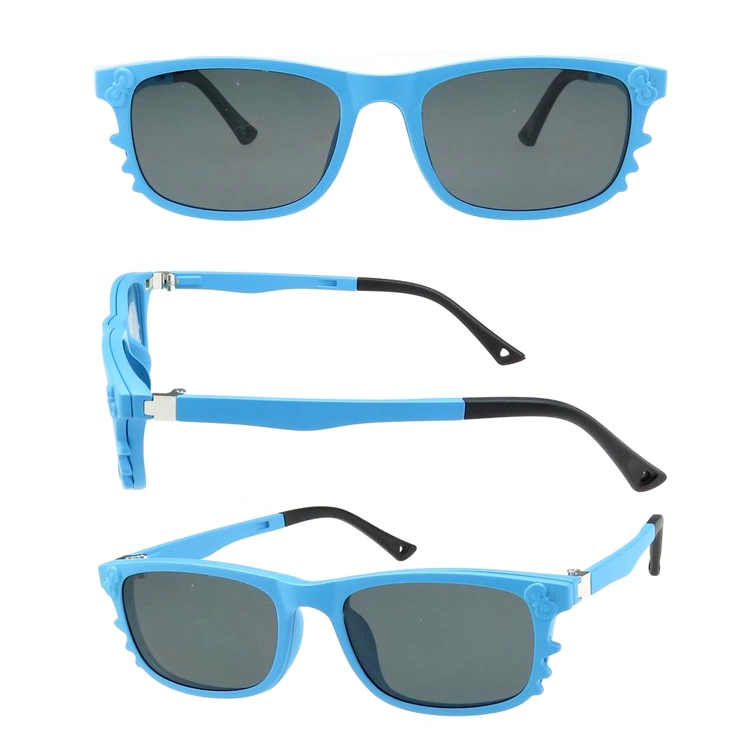 UV400 Flexible Hinge Clips on Magnetic Sunglasses for Kids Student