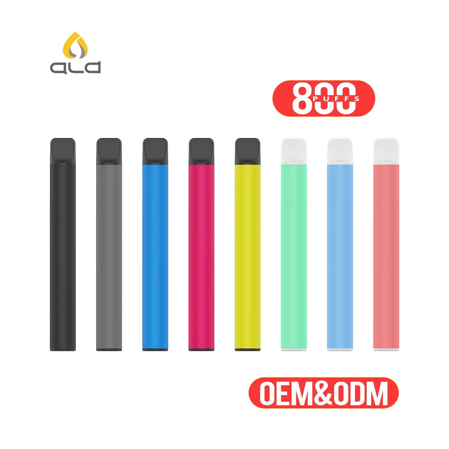 A mais popular caneta de papel descartável de 800 puffs, de 650 mAh, descartável Mini cigarro eletrónico