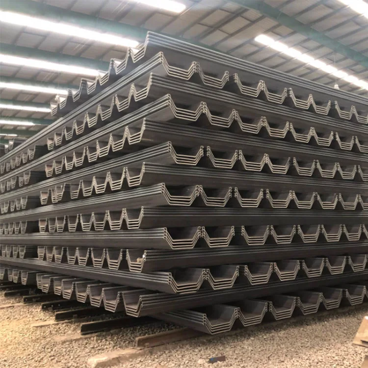 Plastic PVC Vinyl U Z Type 2 4 Retaining Sea Walls Supplier Steel Sheet Piling for Flood Control