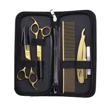 6 Inch Hair Cutting Scissors Thinning Shears Kit Stainless Steel Barber Scissors Set for Hairdresser Haircut Hairdressing