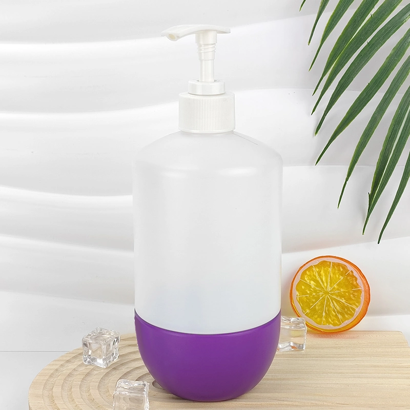 500ml Bouteilles vides en plastique PET rondes entières pour cosmétiques Mini lotion Gel douche Squeeze Hand Sanitizer Bouteilles de shampoing vides blanches.