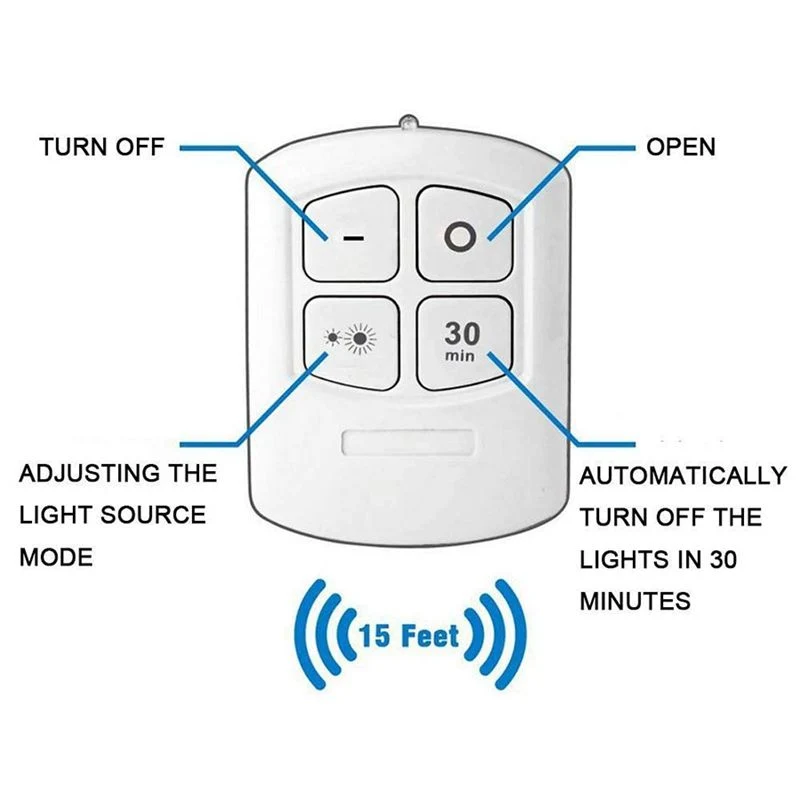 Battery Indoor 5 SMD Warm White Wireless Remote Control LED Night Light