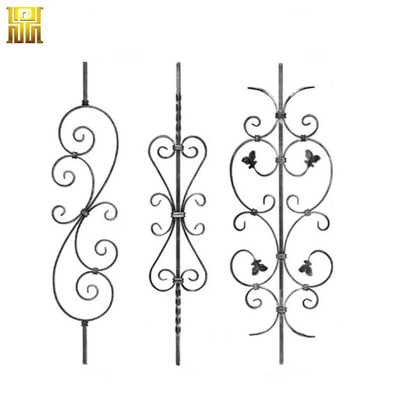 Горячая продажа балкон кованая сталь Balusters кривой