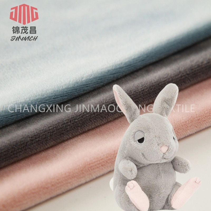 High quality/High cost performance Warp Knitted Fabric 100% Polyester Super Soft Velour Plush Fabric for Kids Toys Neck Pillow Travel Cozy