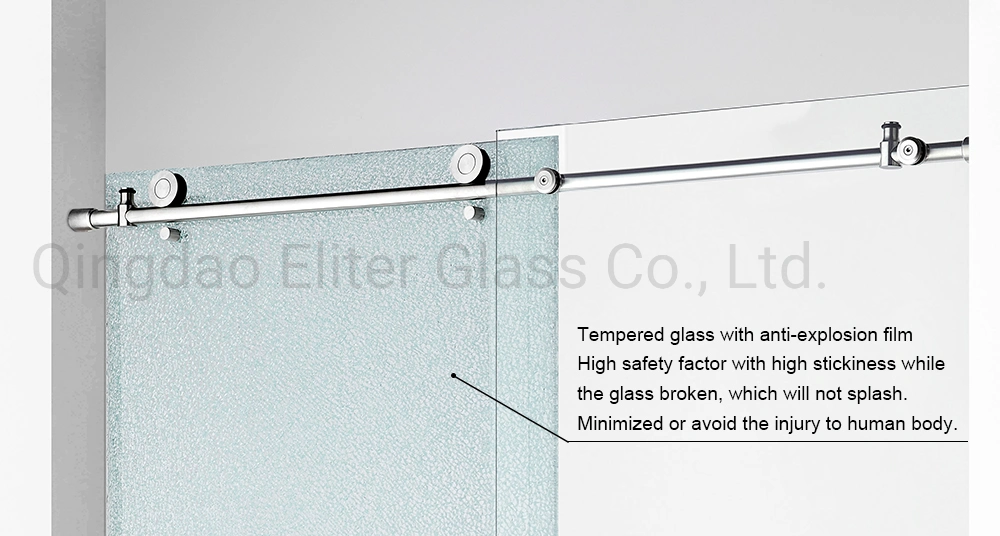 3-19mm Tempered Glass Door / Shower Room Glass with CNC Cutting & Polished Glass