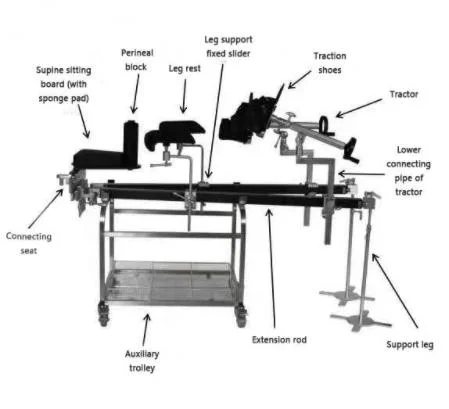 Carbon Fiber Operating Table Accessories Stainless Steel Orthopedics Traction Frame for Operation Table