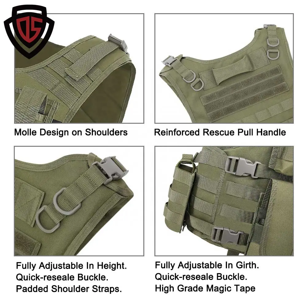 Double Safe léger tactique de la Police de la sécurité Body Armor Bulletproof lutter contre la plaque de protection balistique Veste militaire transporteur gilet pare-balles