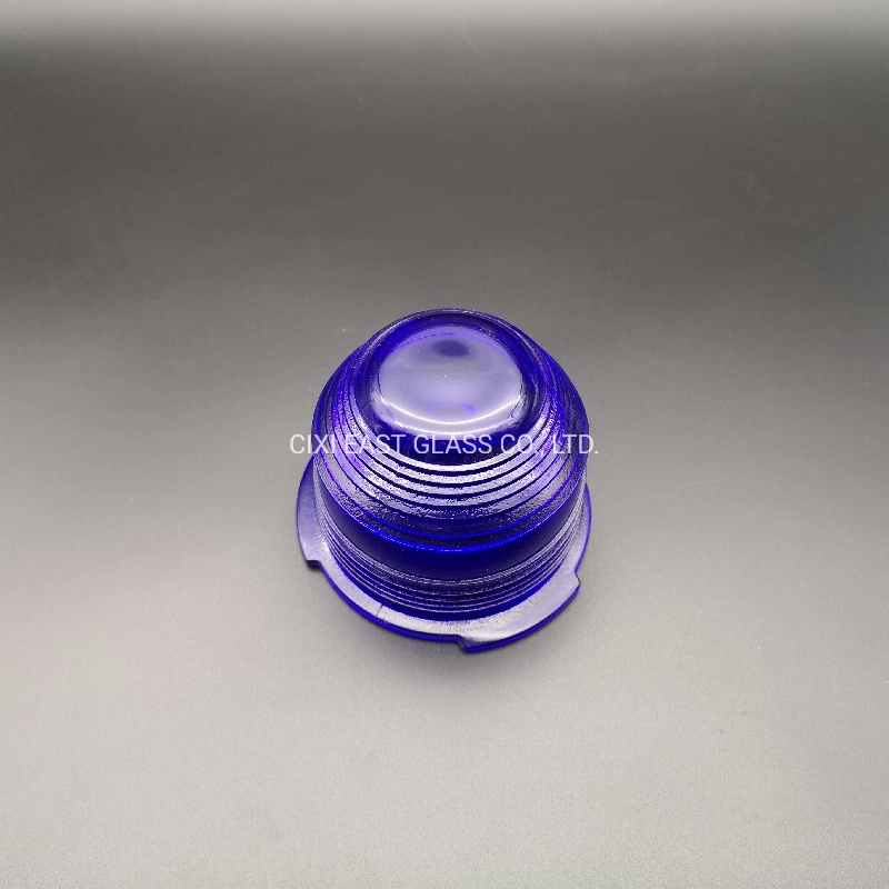 Chinese Factory Customized Borosilicate Glass Blue Color for Airport Signal Light