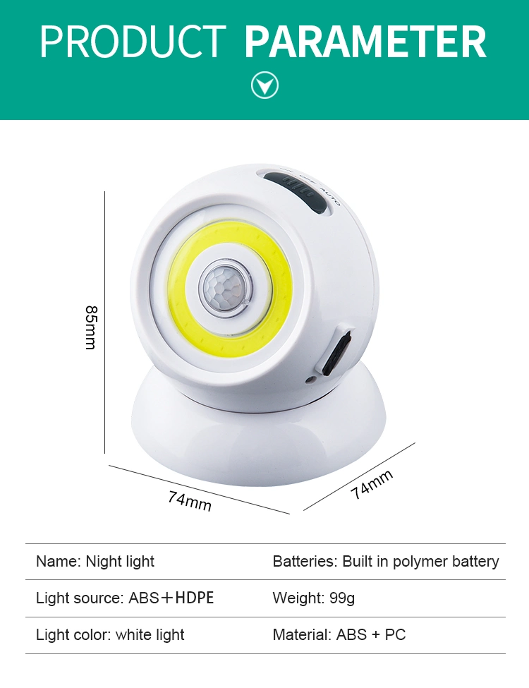 Magnet Adsorption 360 Motion Sensor Nightlight LED Closet Light