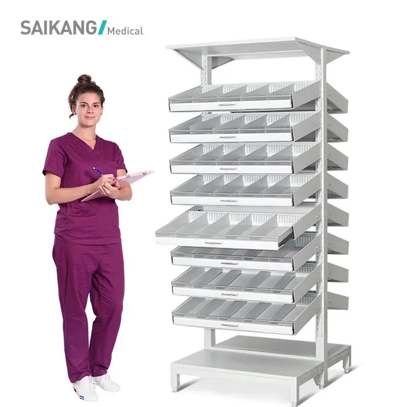 Skh062 Iron Medicine Two-Sided Adjustable Pharmacy Shelf