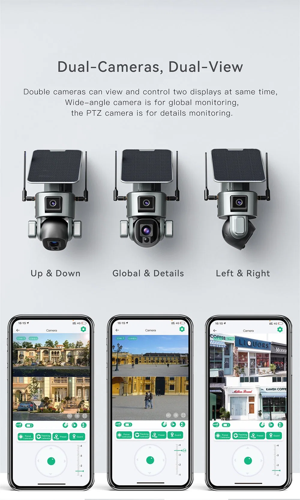 Caméra mobile 4G solaire caméra dôme de vidéosurveillance d'extérieur Surveillance étanche