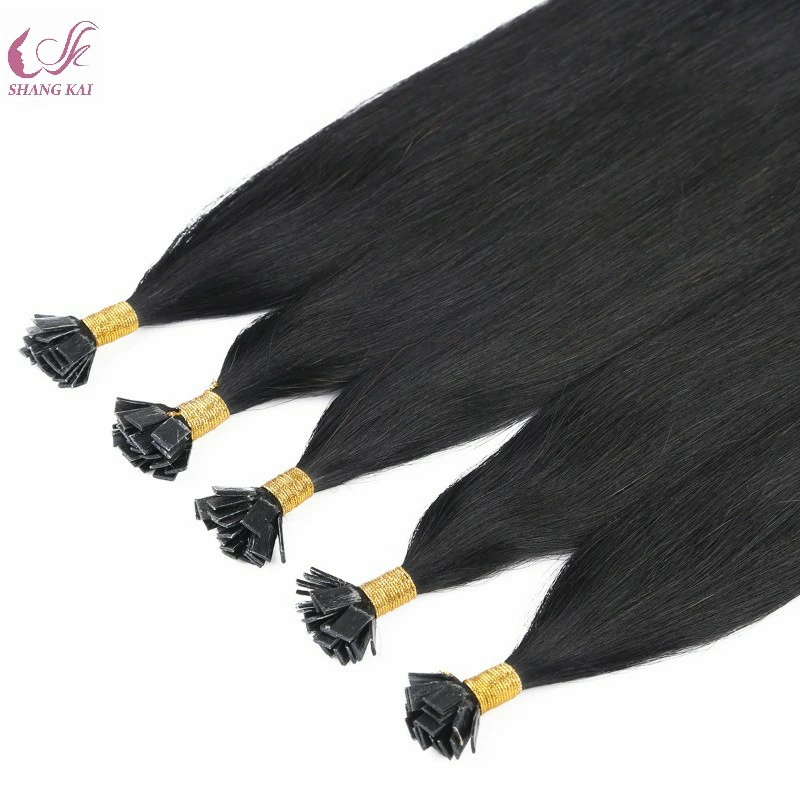 2020 Hot Sale Human Virgin Brazilian Keratin Flat Tip Hair Extensions