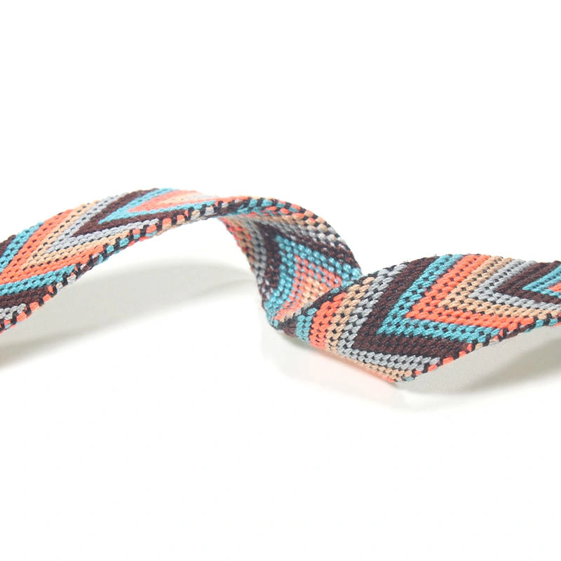 Motif Hot sale ceinture personnalisée couleur toile jacquard style ethnique Sangle ethnique de la navette