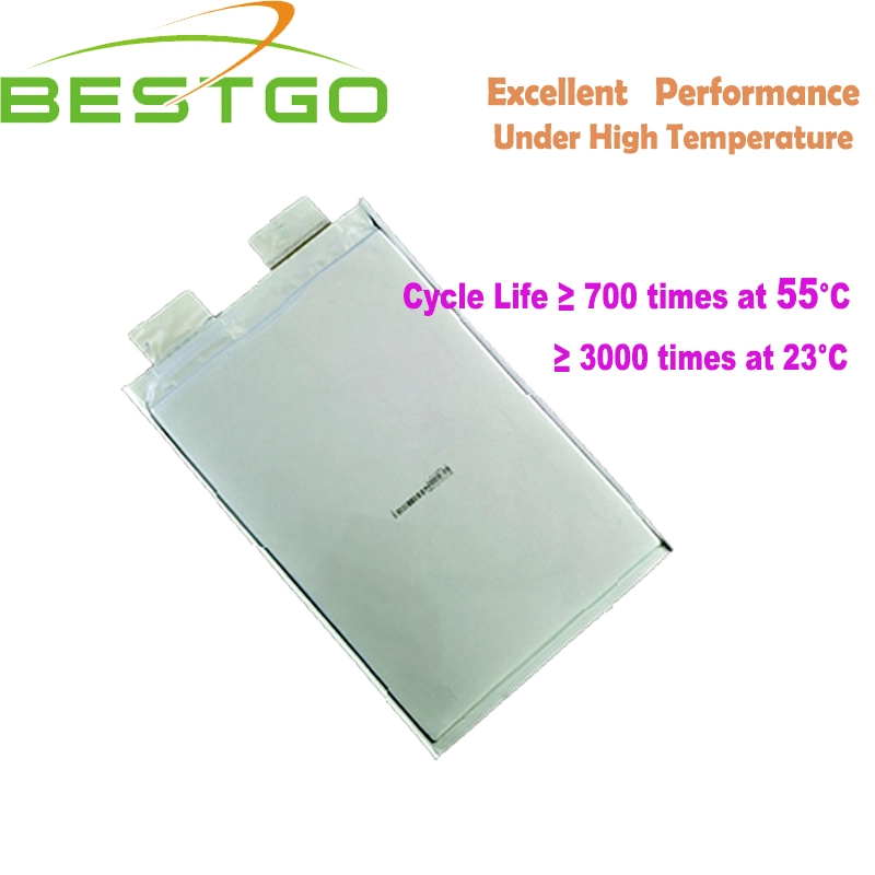 Outdoor Pouch Cell Battery Can Resistance Hot Temperature High Capacity LiFePO4 Cell Pack 37ah 3.2V High Cycle Life Under Summer Temperature