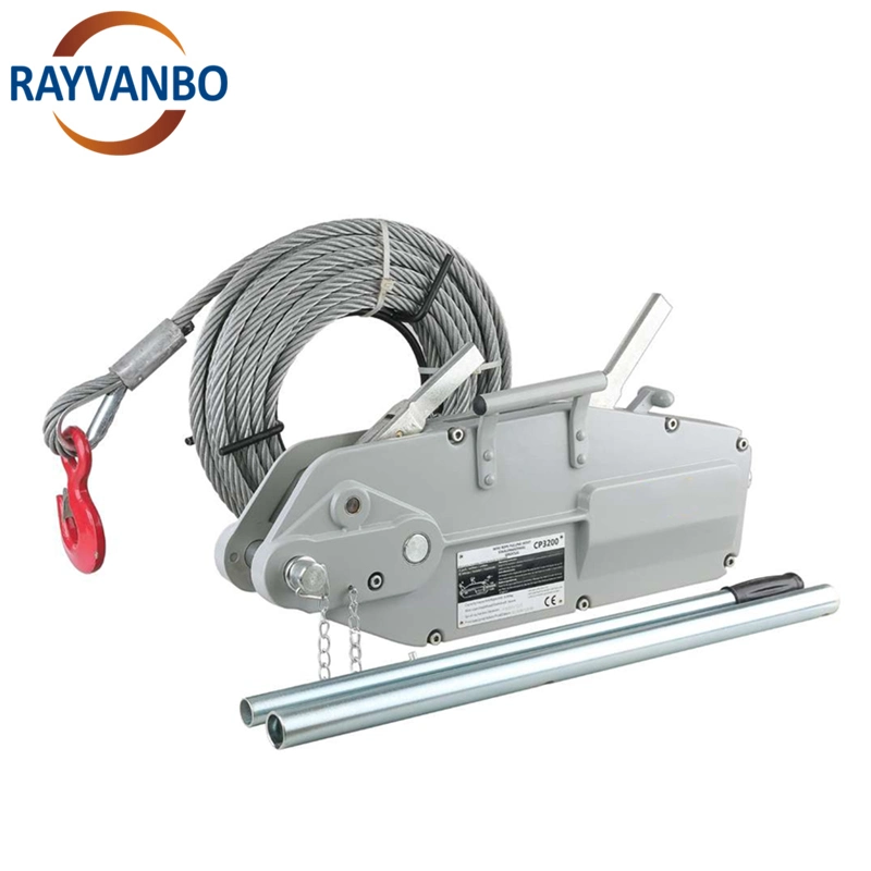 High Quality Aluminum Alloy Shell and Alloyed Steel Inside Parts Wire Rope Pulling Hoist