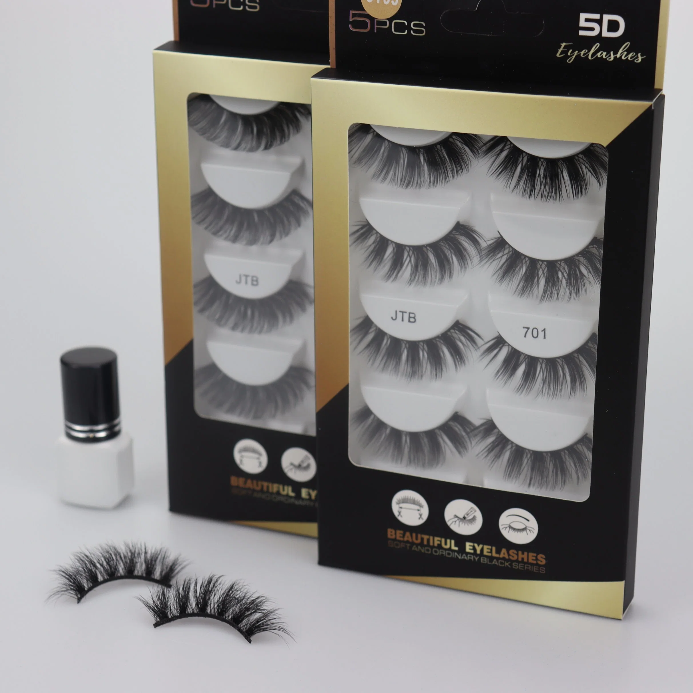 Pestañas banda transparente delgada muestras libres de pestañas individuales cilios Real Mink Lashes Clusters con Equipo de Belleza Precio Mayorista/Proveedor