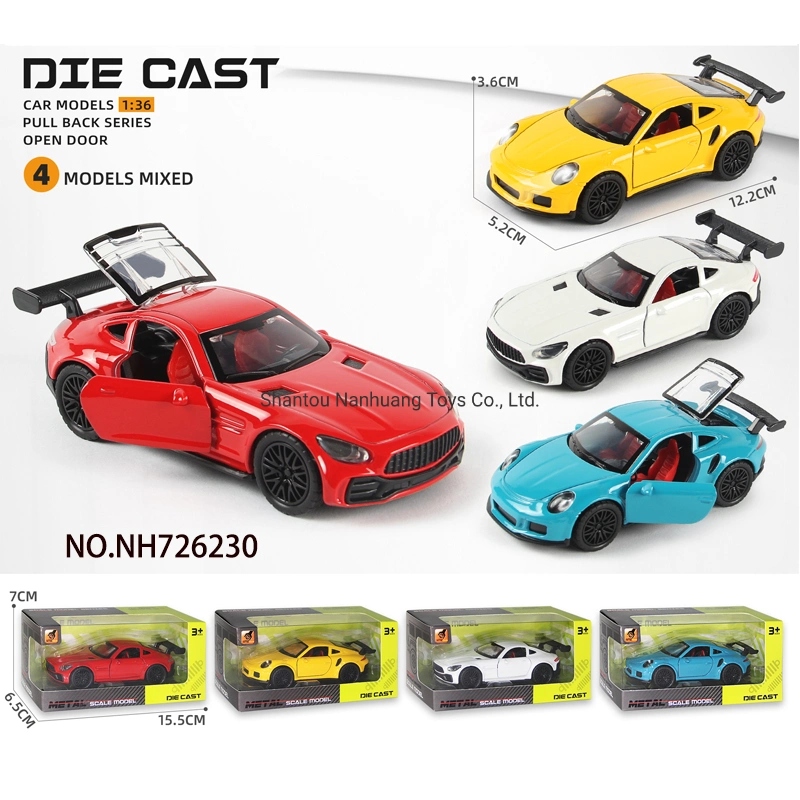 1: 36 Scale Metal Car Diecast Model Car with Open Doors