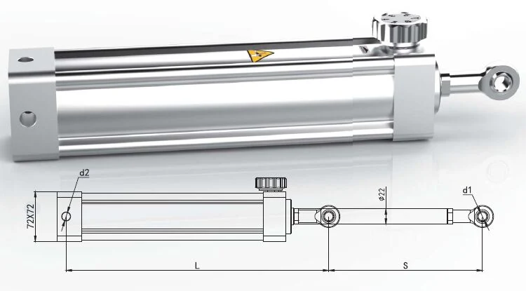 Adjustable Stages Aluminum Fitness Hydraulic Cylinder