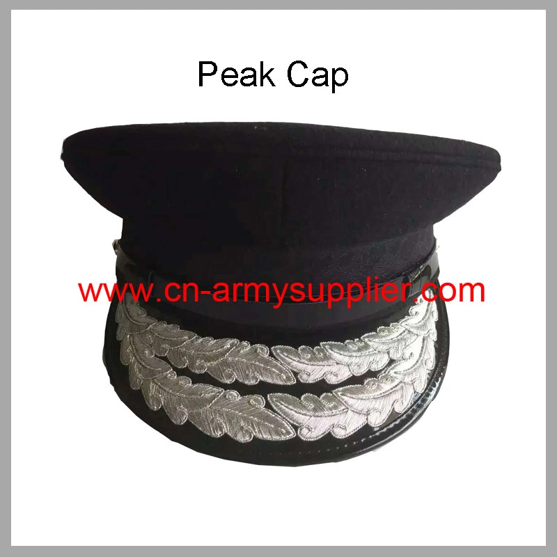 China Cheap Wholesale Ejército hilo de oro Policía Militar Cap