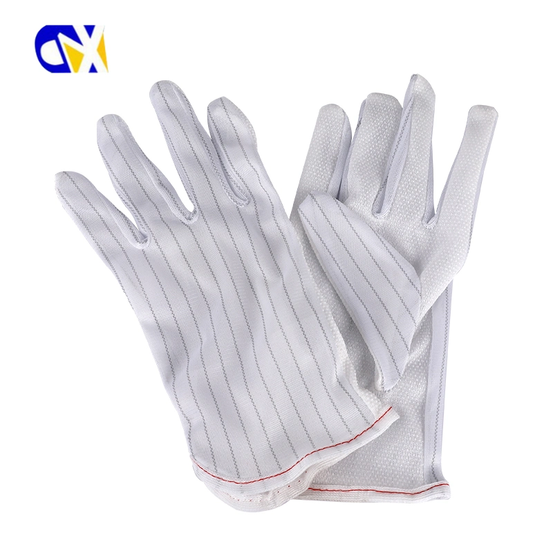 Dotted Plastic Polyester PVC Anti-Static ESD Anti-Slip Gloves