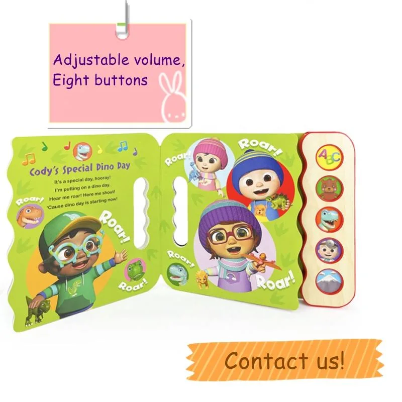 OEM Custom Printing Early Children Education Books Baby Sound Board Book Kids Audio Books