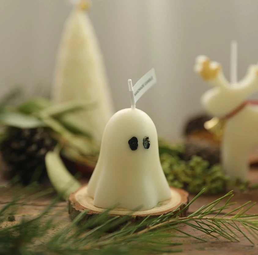 Plant Paraffin Wax Halloween Little Ghost Candle Bulk Scented Candles for Decor