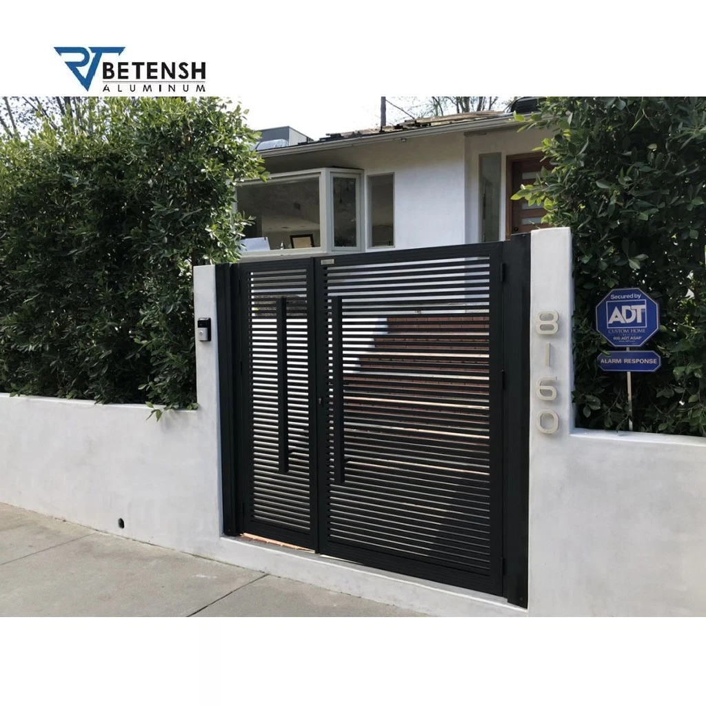 Double Swing Slat Panels Can Be Customized High quality/High cost performance  Cheap Price Aluminum Walkway Gate for Home