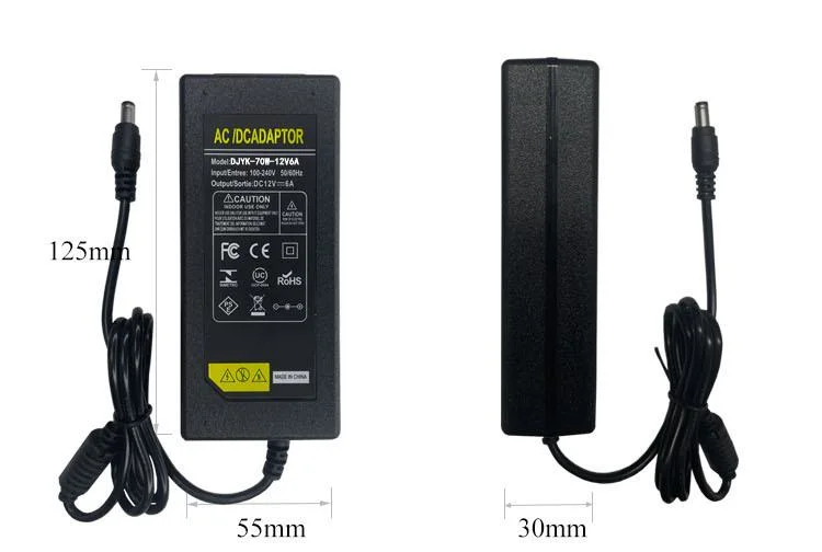 EU Us UK Au Wall Charger 12V0.5A 1A 2A 3A 5A 6A Switching Power Adapter for LED CCTV 07