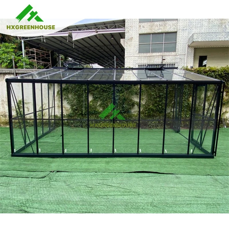 Modern Garden Glass Panels Lean to Prefabricated Manufacturer Walk-in Home Chinese Greenhouse