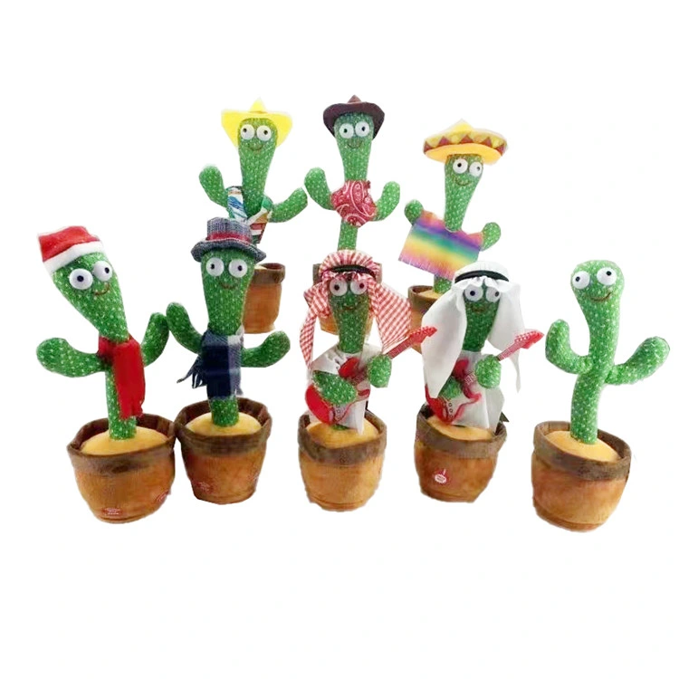 Hotsale agitar la grabación electrónica juguetes de peluche juguete Cactus