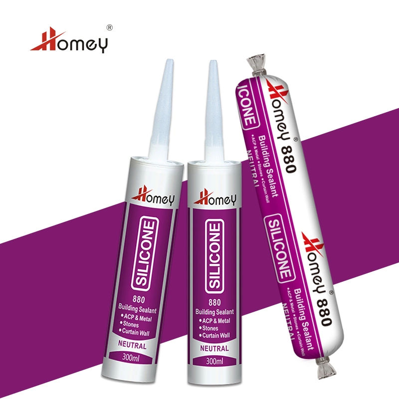 Homey Quality Weatherproof Silicone Sealant Clear for PVC Pipe Duct