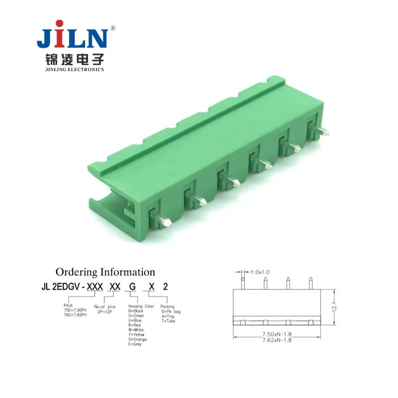 Bloque de terminales eléctricos personalizados de transferencia de alto rendimiento para la transmisión de alta velocidad de bloque de terminales de cable conector cableado del bloque de terminales