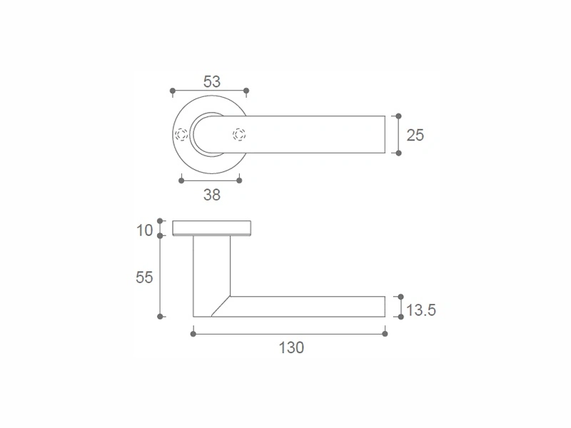 Varilla de empuñadura de puerta/Puerta Clip roseta