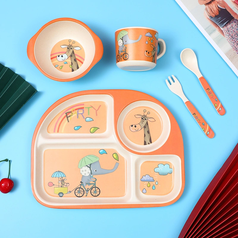 Wholesale/Supplier 5cps Bamboo Fiber Dinnerware Set for Kids